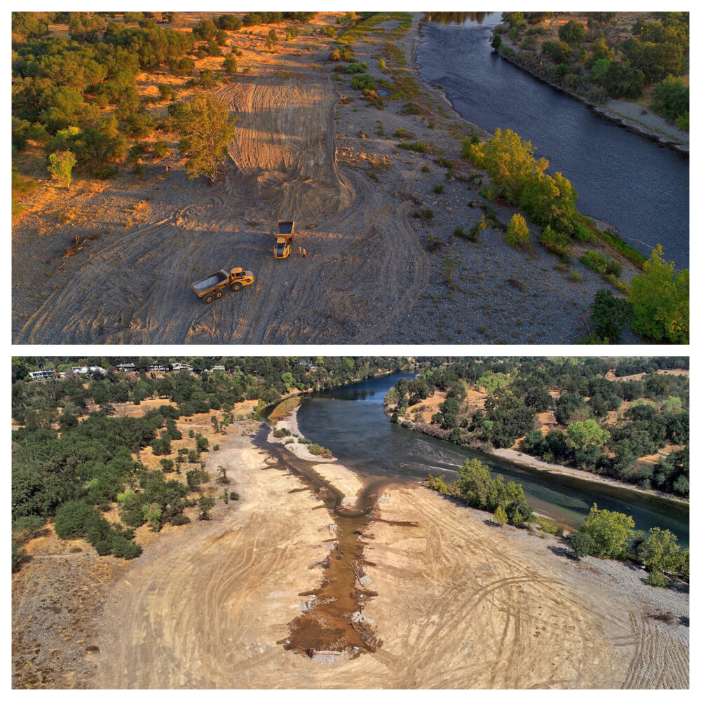 Ancil hoffman park construction before and after aerial shots
