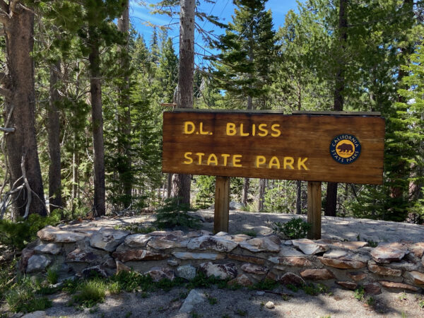 DL Bliss state park sign