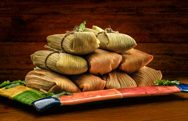 stack of tamales
