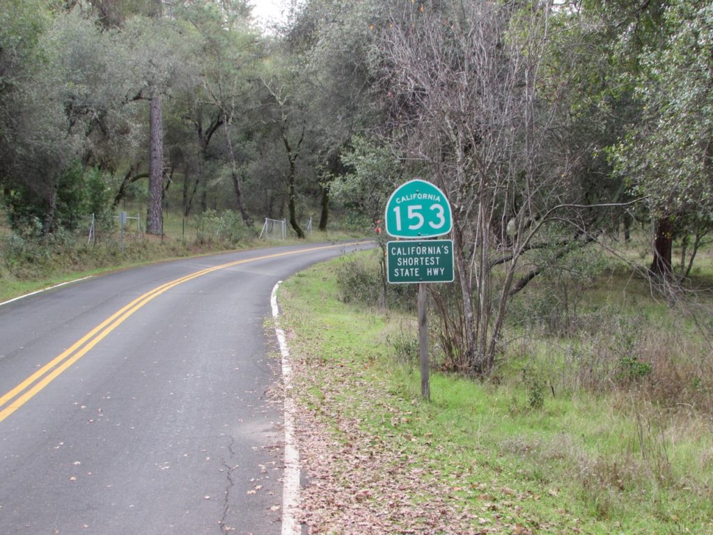 Highway 153 through gold country