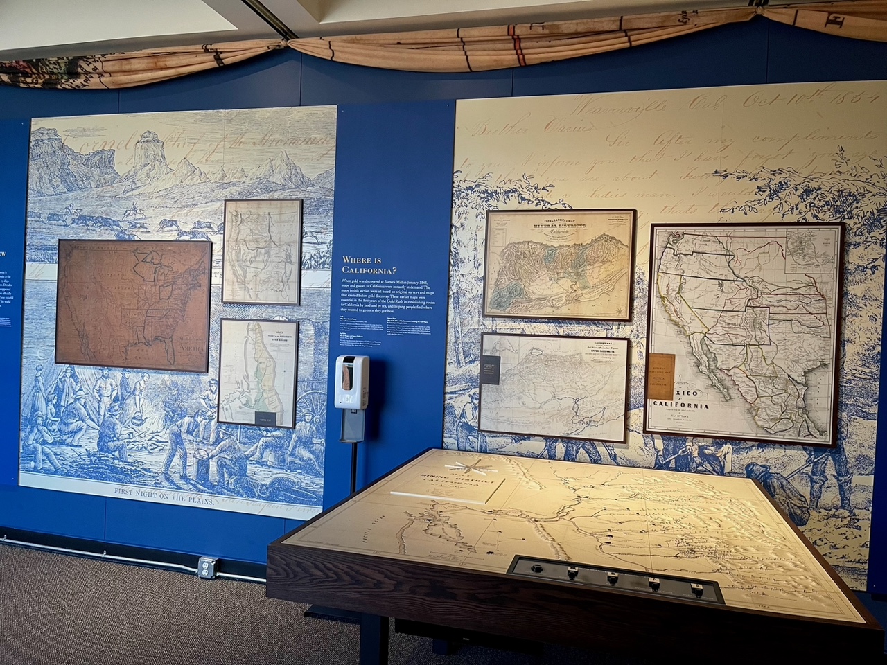 maps exhibit at the Sacramento History Museum