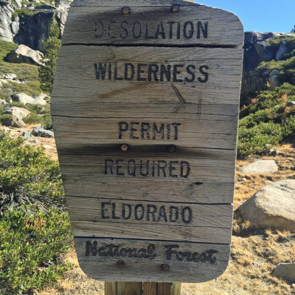 Desolation Wilderness Sign