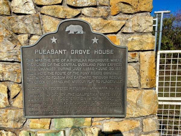 Pleasant Grove House historic marker sign